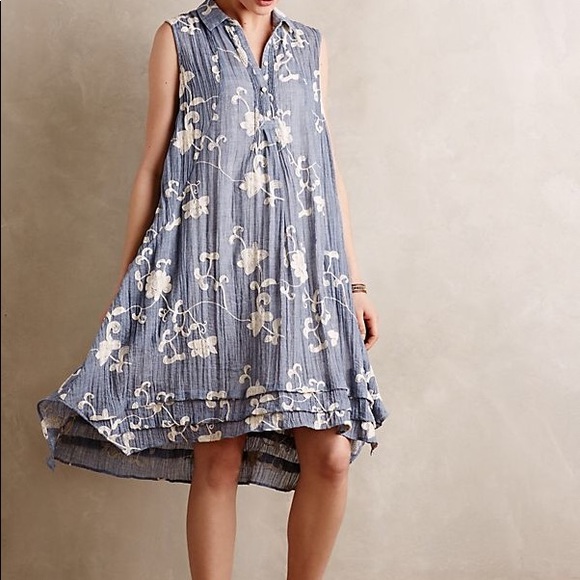 Anthropologie Dresses & Skirts - Anthro Isabella Sinclair Tillie Chambray Dress D7